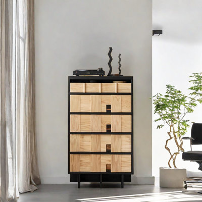 Double Colour Solid Wood Accent Cabinet