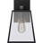 13 in. 1-Light Black Outdoor Caged Lantern Sconce with Clear Glass Shade-1642064492