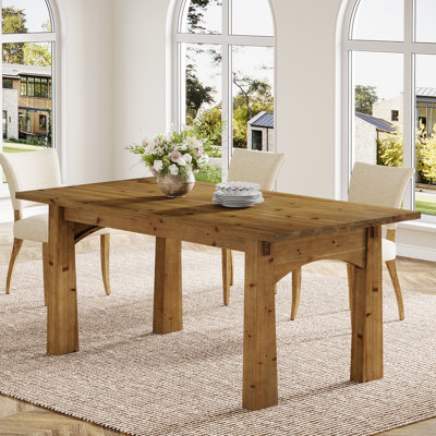 63" Solid Wood Dining Table