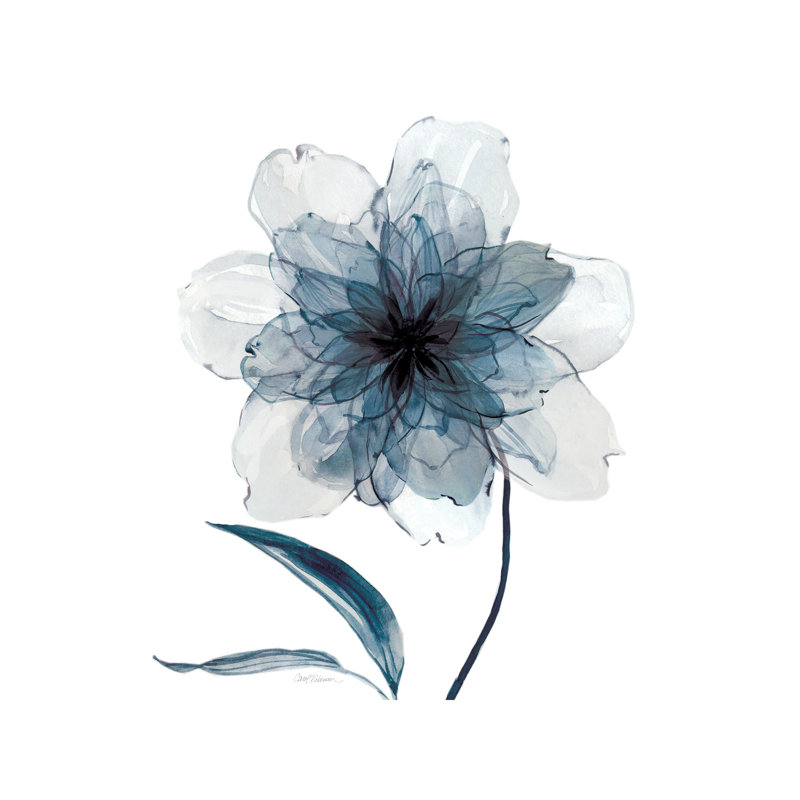 Indigo Bloom II by Carol Robinson - Painting on Canvas, 45.72 cm H x 45.72 cm W x 1.91 cm D, Wrapped Canvas