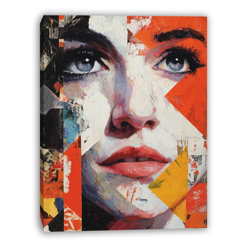 «Geometric Calm», art mural sur toile tendue, L 24 po x H 36 po x P 1,5 po