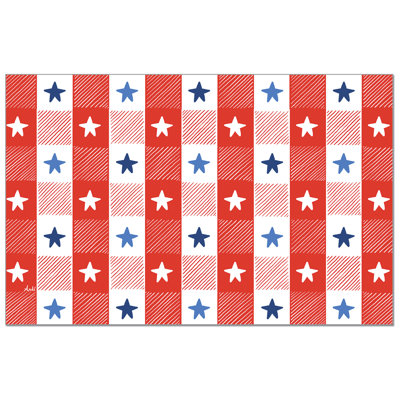 Napperons en papier 24 feuilles Patriotic Picnic