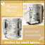 Floating Makeup Vanity With Large Mirror, Wall-Mounted Storage With Drawers, Pockets & Hooks For Small Spaces