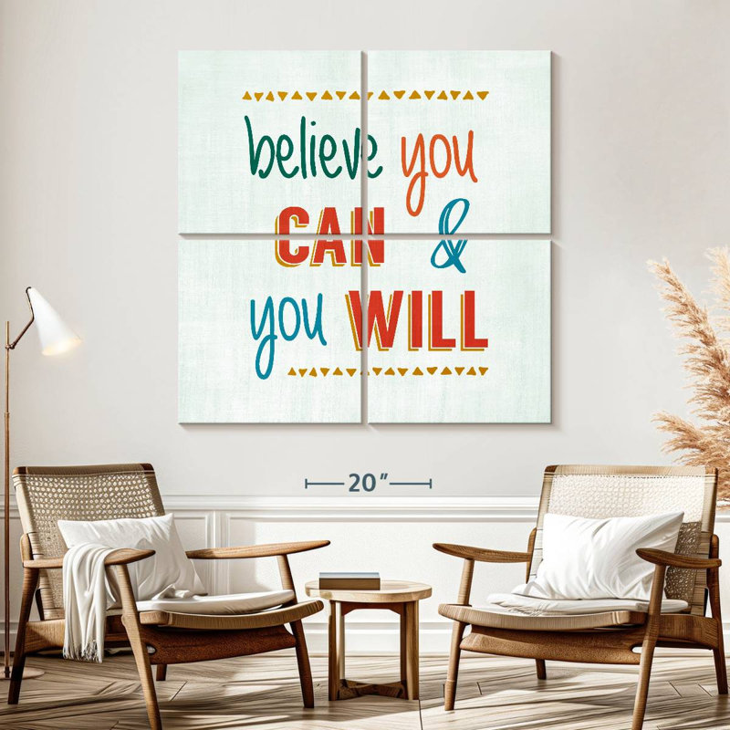 Tergel Believe You Can And You Will, H 57 po x l 57 po