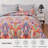 Twin Comforter Set, 2 Piece, Boho Pattern, Gray With Rainbow Floral Design | Gift Idea