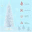 Arbre de Noël artificiel blanc facile à assembler - Design sectionné et base détachable