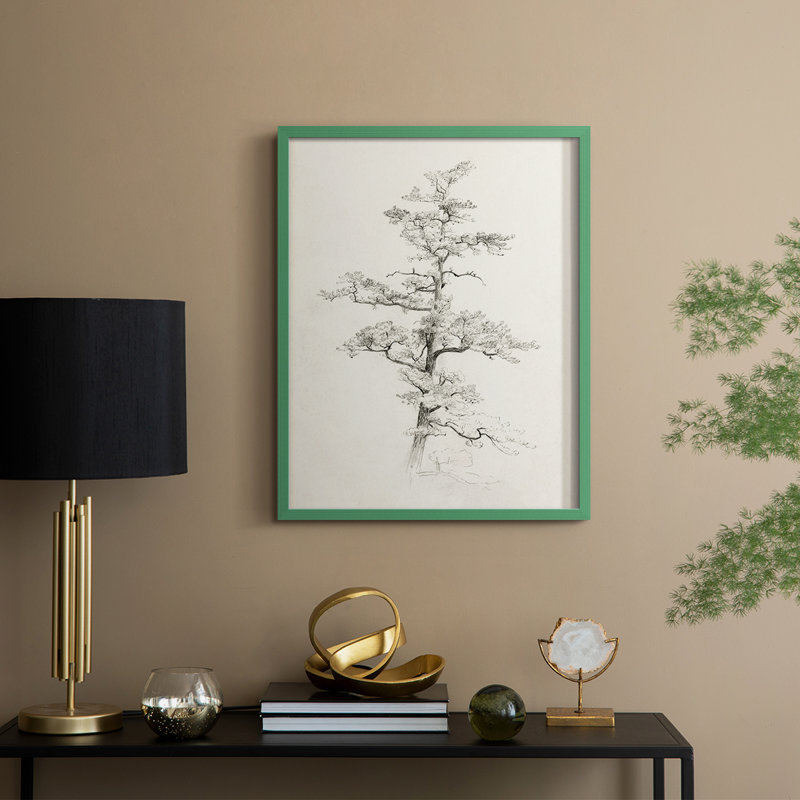 Reproduction encadrée rétro XC - bois massif, H 21 po x l 17 po, Vert
