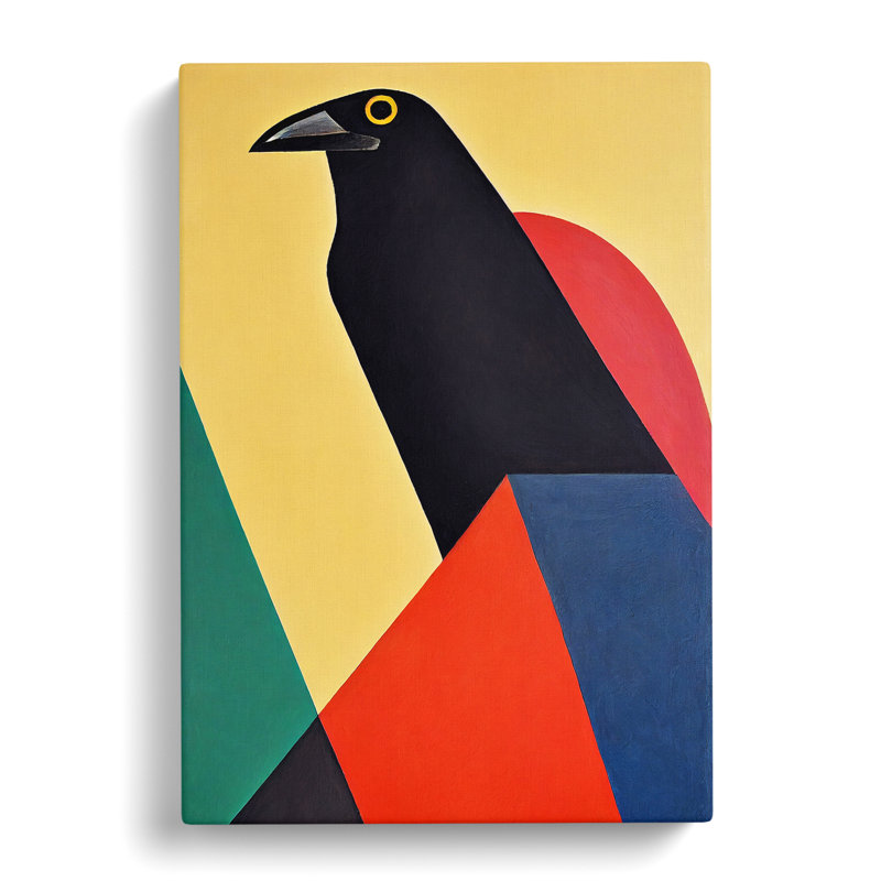 Crow Bird Abstract Vol.1 - Wrapped Canvas, 50cm H x 35cm W x 3cm D