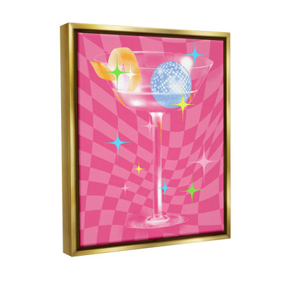 «Groovy Cocktail Pattern Floater Frame» par Lil 'Rue sur toile