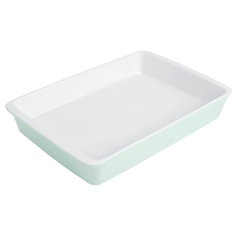 Martha Stewart 1.1 Qt. Stoneware Rectangular Baker, Mint