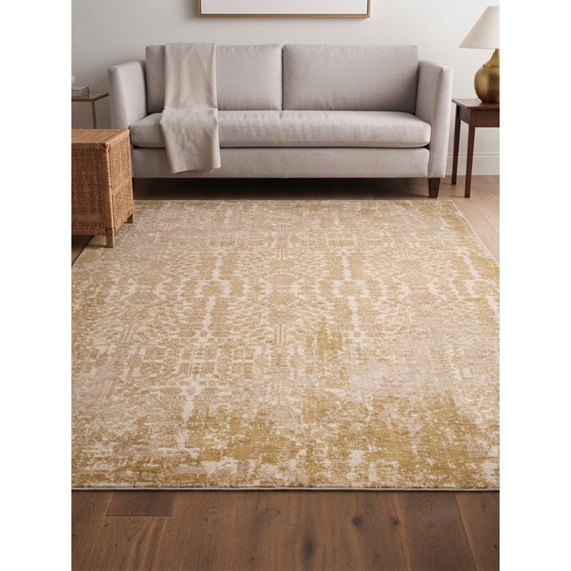 Tapis d'intérieur brun clair en laine noué à la main, Rectangle 3' x 5'