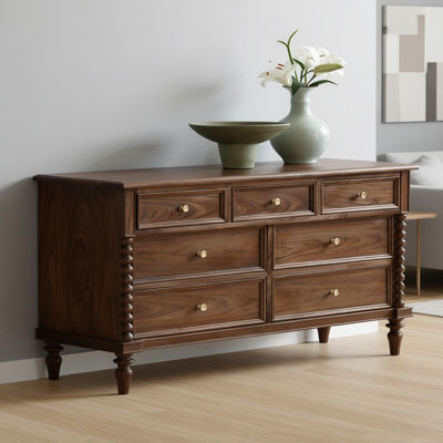 All-solid wood multi-drawer storage sideboard