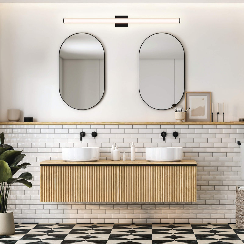 Meuble-lavabo à DEL multi-puissance 45 pouces Tousignant, Noir