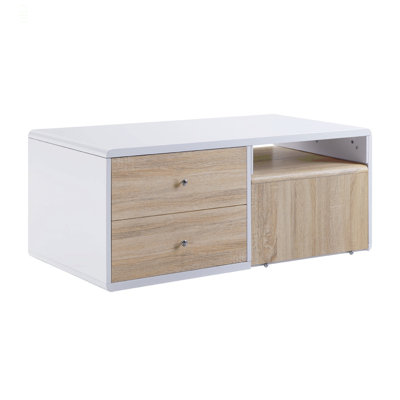 Rectangular Coffee Table With Pull-Out Table