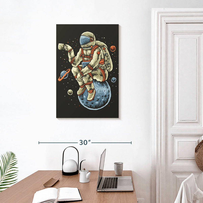 Astronaut Coffee Break, 30" H x 20" W
