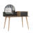Modern Make-Up Table with Under Desk Keyboard Tray, Anthracite & Walnut, 47.2 x 37.8 x 23.6 inches | 100% Melamine Coated Particle Board, 0.71 inch Thickness | 2 Drawers & Multiple Shelves, Wall-Mountable Design-839042125