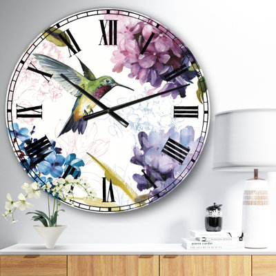 Spring Nectar Square II - Horloge murale traditionnelle