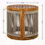 Table d'appoint d'extérieur en bois d'acacia 16,9 po - Corde d'appoint Boho