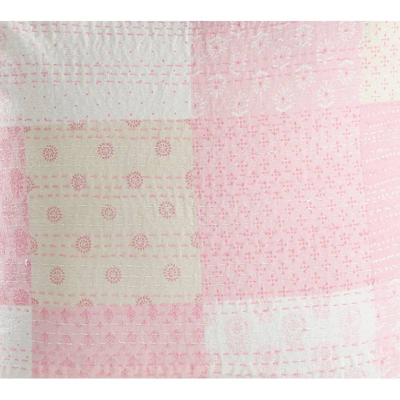 Ensemble de housse de coussin en coton rose, Housse de coussin seulement - sans coussin