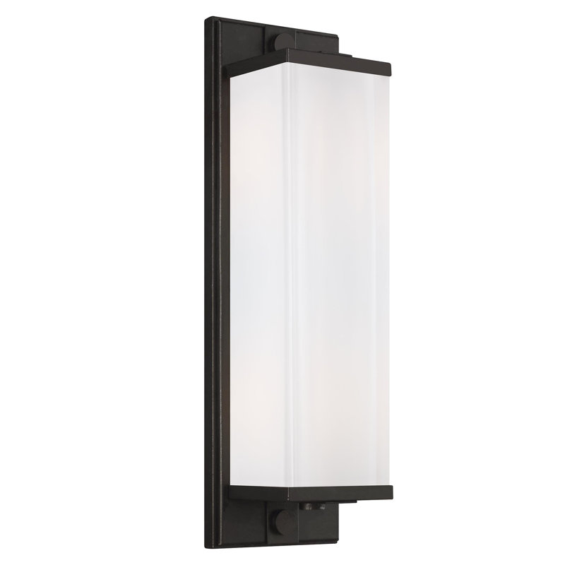 Logan 2 - Light Flush Mounted Sconce, Aged Iron, 16.5" H x 4" W x 8.3" D