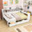 Crompton Multifunctional Wooden Daybed With Shelves, Drawers, and Study Desk-1203171938-1203171939