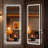 LED Door Mirror Full Length, 44.1" x 15.8" Lighted Over The Door Hanging Mirror, Full Body Wall Mounted Mirror, Light Up Long Dressing Mirrors, Round Black-684126888