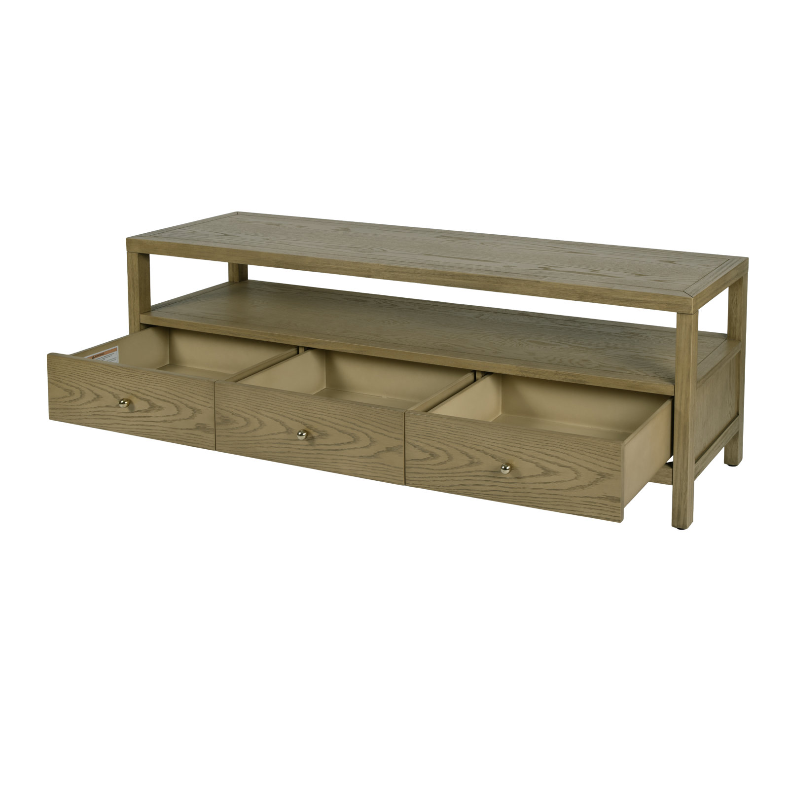 Celine 67" Acacia TV Stand, Light Oak