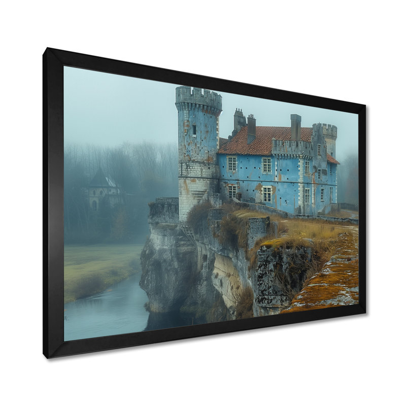Pieper - Castles Wall Art Living Room, Toile encadrée noire simple, H 12 po x l 20 po x P 1 po
