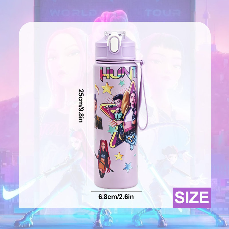 Gourde Kpop Demon Hunters de 710 ml pour les filles et les adolescentes
