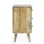 Table de chevet 3 en bois de manguier avec texture et rangement