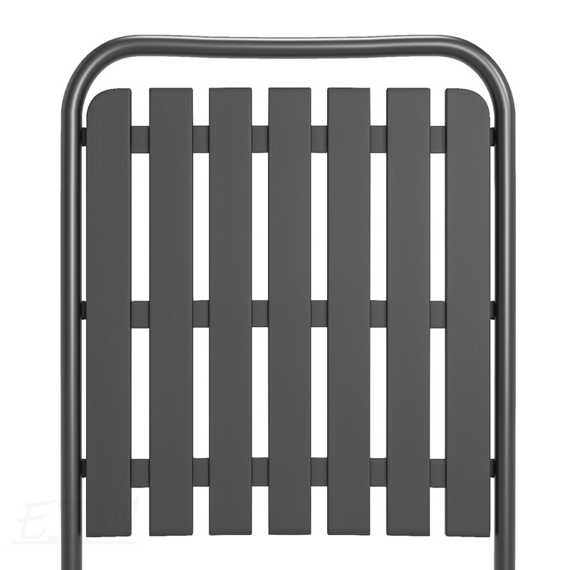 Chaise pliante 2 pièces à installation instantanée, sans assemblage requis, capacité de 350 lb, résistante à la rouille et anti-taches pour le balcon et le jardin