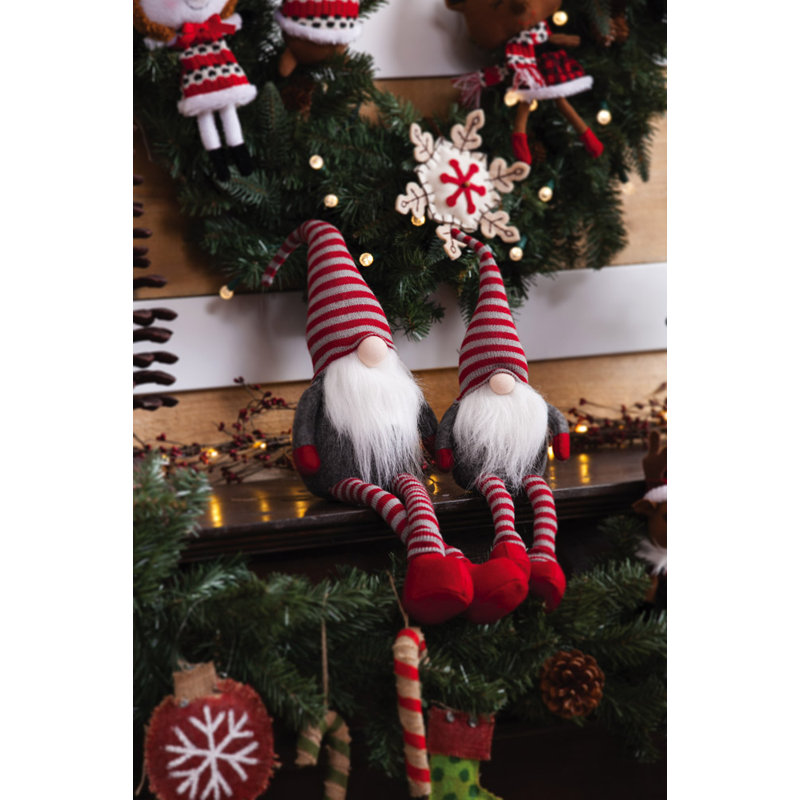 Père noël à longues pieds en peluche