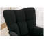 Fauteuil oscillant berçant Modern en tissu avec dossier capitonné, noir
