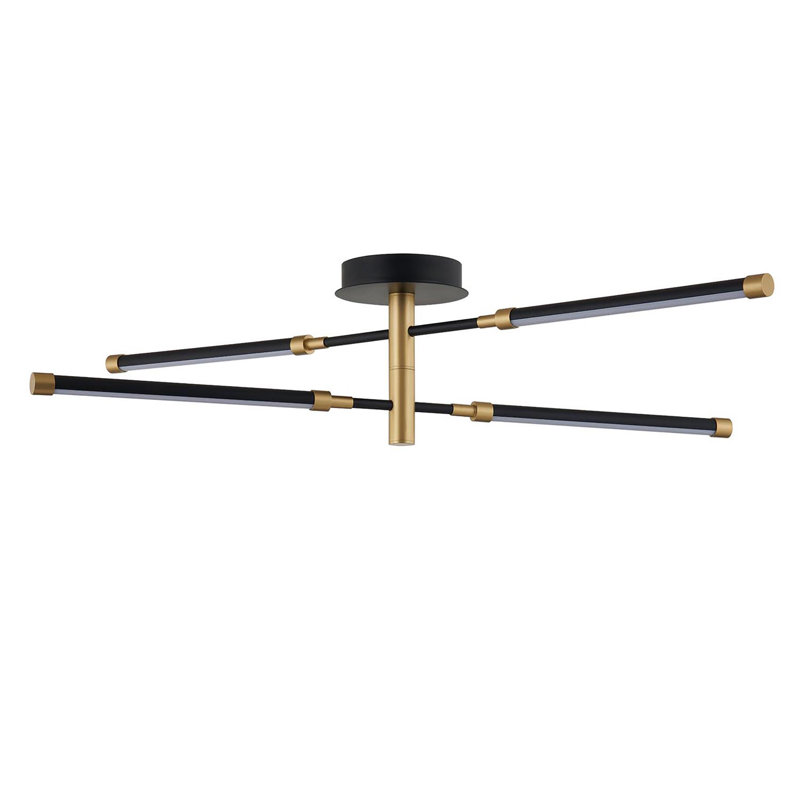 Lustre linéaire Spoutnik à 4 lumières DEL Dragne