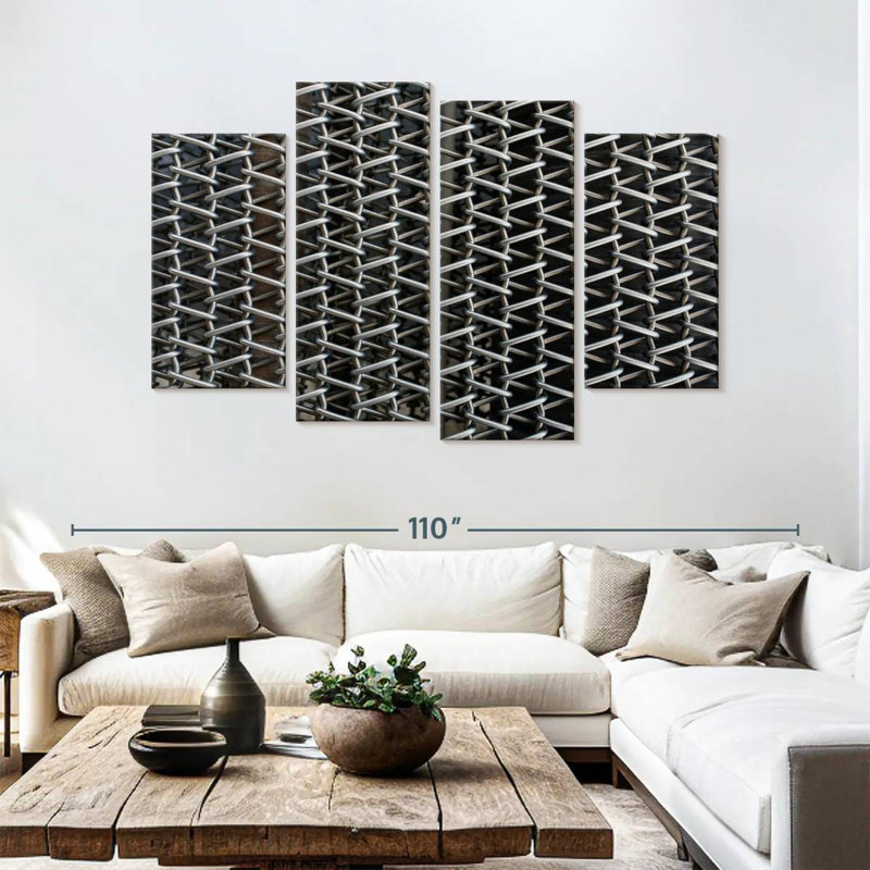 Kerner Geometric Metal Links, 54'' H x 84'' W