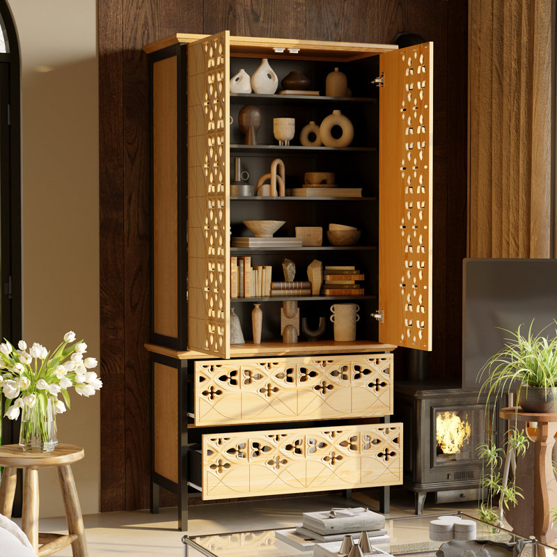 Storage Cabinet With Exquisite Carved Patterns