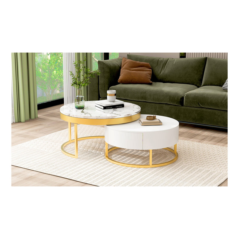 Table basse gigogne moderne avec tiroirs Modern