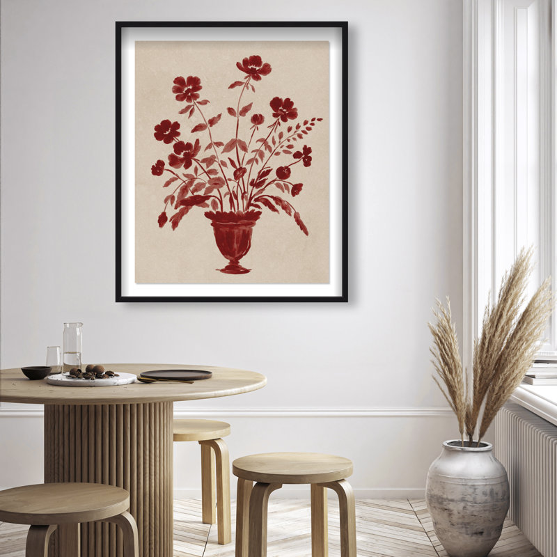 Blooming Vase Shadowbox Floral & Botanical Print by Oliver Gal, Black Frame, 16 x 20, 37.5"H x 46.5"W, Black Shadowbox