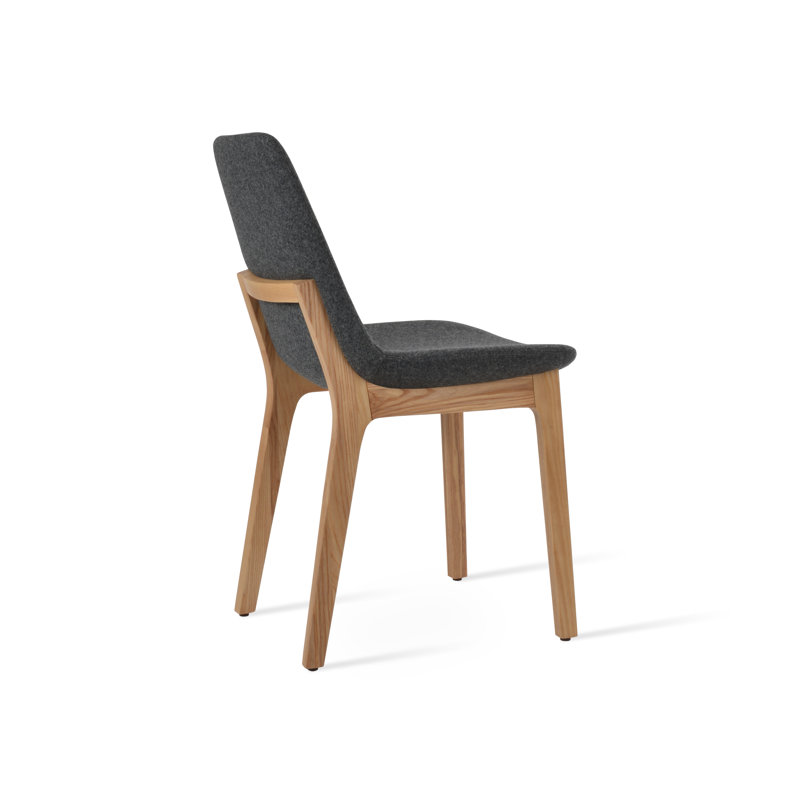 Eiffel Wood Dining Chair, Dark Gray, Natural