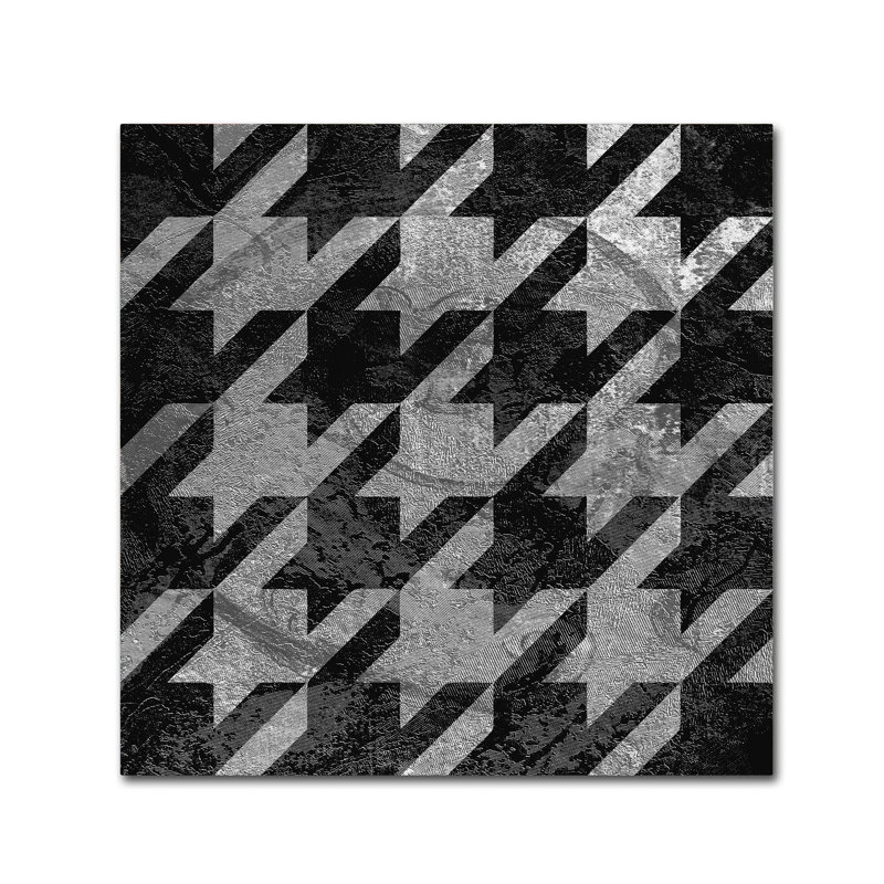« houndstooth vi » par reproduction d’art sur toile tendue Jadaya, H 18 po x l 18 po x P 2 po