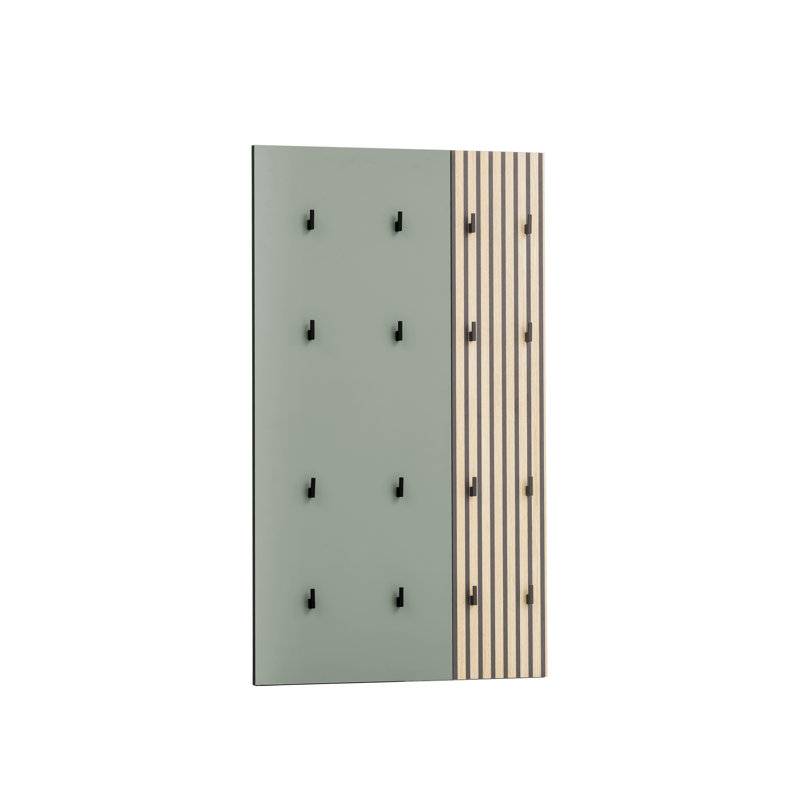 Magna Hall Tree 73.5cm Wide, Pistachio / Black matt / Acoustic decor