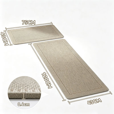 Striped Water Resistant Anti-Fatigue Non-Skid Kitchen Mat