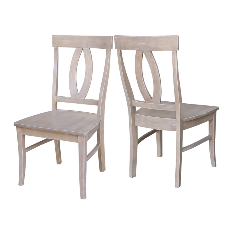 Arite Solid Wood Side Chair, Washed Gray Taupe