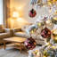 D3 ", boules de Noël décoratives, boules de Noël suspendues en verre pour décorations de fêtes, lot de 12