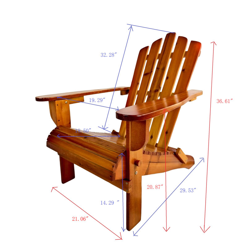 Chaise confortable en bois pliable pour l'extérieur avec siège incliné emblématique, accoudoirs larges, couleur populus en chêne, processus d'assemblage facile, capacité de poids de 250 lb, idéale pour la terrasse, au bord de la piscine ou à l'intérieur