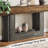 63 Inch Farmhouse 2-Tier Rustic Console Table With Storage Shelf And U-Shaped Gray Base, Perfect For Entryways And Living Rooms-1335701172