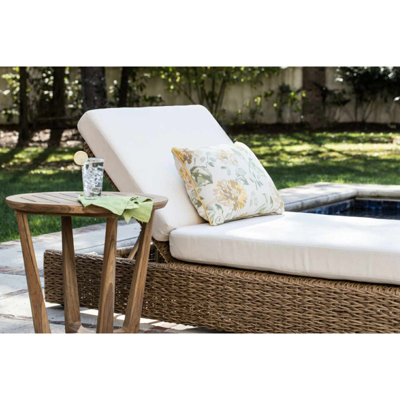 Teak Outdoor Round Teak Side Table