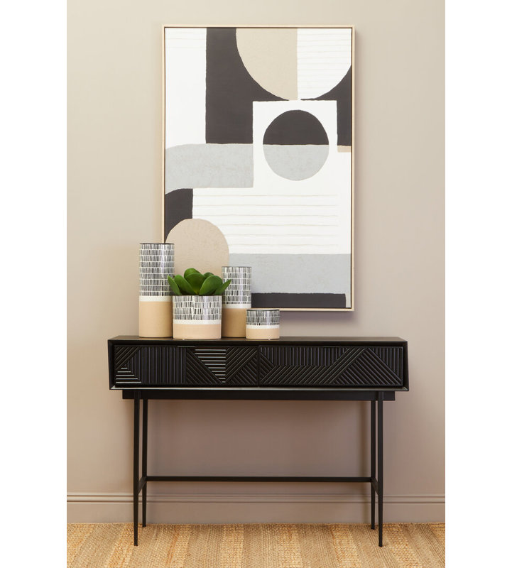 120cm Solid Wood Top Console Table