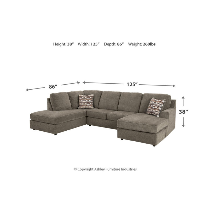 Canapé modulaire et repose-pieds Akaycia