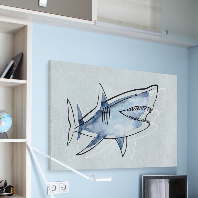 Great Shark II - Print on Canvas, 30" H x 45" W x 1.5" D